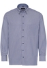 ETERNA LANGE MOUW OVERHEMD COMFORT FIT TWILL MARINEBLAUW GESTREEPT