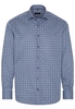 ETERNA LANGE MOUW OVERHEMD COMFORT FIT TWILL MARINEBLAUW PRINT