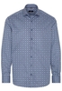 ETERNA LANGE MOUW OVERHEMD COMFORT FIT TWILL MARINEBLAUW PRINT