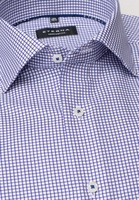 ETERNA LANGE MOUW OVERHEMD COMFORT FIT TWILL ROOD / BLAUW GERUIT