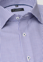 ETERNA LANGE MOUW OVERHEMD COMFORT FIT TWILL ROOD / BLAUW GERUIT