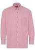 ETERNA LANGE MOUW OVERHEMD COMFORT FIT TWILL ROOD GESTREEPT