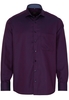 ETERNA LANGE MOUW OVERHEMD COMFORT FIT TWILL ROOD/BLAUW MET RELIËF