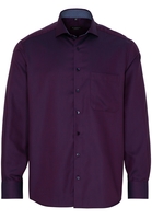 ETERNA LANGE MOUW OVERHEMD COMFORT FIT TWILL ROOD/BLAUW MET RELIËF