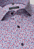 ETERNA LANGE MOUW OVERHEMD COMFORT FIT TWILL ROOD/BLAUW PRINT