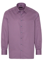 ETERNA LANGE MOUW OVERHEMD COMFORT FIT TWILL ROOD/BLAUW PRINT