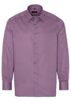 ETERNA LANGE MOUW OVERHEMD COMFORT FIT TWILL ROOD/BLAUW PRINT