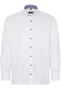 ETERNA LANGE MOUW OVERHEMD COMFORT FIT TWILL WIT MET RELIËF