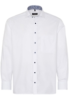 ETERNA LANGE MOUW OVERHEMD COMFORT FIT TWILL WIT MET RELIËF