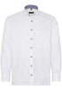 ETERNA LANGE MOUW OVERHEMD COMFORT FIT TWILL WIT MET RELIËF