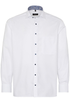 ETERNA LANGE MOUW OVERHEMD COMFORT FIT TWILL WIT MET RELIËF