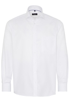 ETERNA LANGE MOUW OVERHEMD COMFORT FIT TWILL WIT MET RELIËF