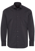 ETERNA LANGE MOUW OVERHEMD MODERN FIT ANTRACIET GESTREEPT
