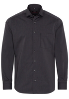 ETERNA LANGE MOUW OVERHEMD MODERN FIT ANTRACIET GESTREEPT