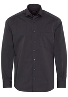 ETERNA LANGE MOUW OVERHEMD MODERN FIT ANTRACIET GESTREEPT