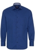 ETERNA LANGE MOUW OVERHEMD MODERN FIT BLAUW MET RELIËF
