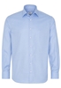 ETERNA LANGE MOUW OVERHEMD MODERN FIT BLAUW MET RELIËF