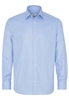 ETERNA LANGE MOUW OVERHEMD MODERN FIT BLAUW MET RELIËF