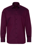 ETERNA LANGE MOUW OVERHEMD MODERN FIT BORDEAUX MET RELIËF