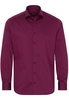 ETERNA LANGE MOUW OVERHEMD MODERN FIT BORDEAUX MET RELIËF