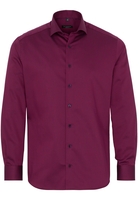 ETERNA LANGE MOUW OVERHEMD MODERN FIT BORDEAUX MET RELIËF