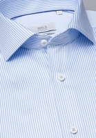 ETERNA LANGE MOUW OVERHEMD MODERN FIT LICHT BLAUW / WIT GESTREEPT
