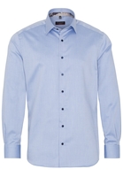 ETERNA LANGE MOUW OVERHEMD MODERN FIT LICHTBLAUW MET RELIËF