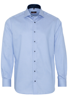 ETERNA LANGE MOUW OVERHEMD MODERN FIT LICHTBLAUW MET RELIËF