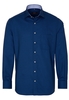 ETERNA LANGE MOUW OVERHEMD MODERN FIT MARINEBLAUW MET RELIËF