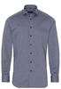 ETERNA LANGE MOUW OVERHEMD MODERN FIT MARINEBLAUW MET RELIËF