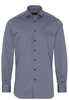 ETERNA LANGE MOUW OVERHEMD MODERN FIT MARINEBLAUW MET RELIËF