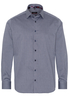 ETERNA LANGE MOUW OVERHEMD MODERN FIT MARINEBLAUW MET RELIËF