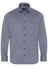 ETERNA LANGE MOUW OVERHEMD MODERN FIT MARINEBLAUW MET RELIËF