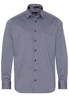 ETERNA LANGE MOUW OVERHEMD MODERN FIT MARINEBLAUW MET RELIËF