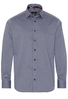 ETERNA LANGE MOUW OVERHEMD MODERN FIT MARINEBLAUW MET RELIËF