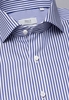 ETERNA LANGE MOUW OVERHEMD MODERN FIT NAVY / WIT GESTREEPT