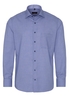ETERNA LANGE MOUW OVERHEMD MODERN FIT BLAUW MET RELIËF