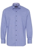 ETERNA LANGE MOUW OVERHEMD MODERN FIT BLAUW MET RELIËF