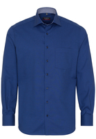 ETERNA LANGE MOUW OVERHEMD MODERN FIT BLAUW MET RELIËF