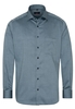 ETERNA LANGE MOUW OVERHEMD MODERN FIT BLAUW MET RELIËF