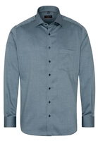 ETERNA LANGE MOUW OVERHEMD MODERN FIT BLAUW MET RELIËF
