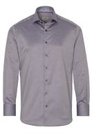 ETERNA LANGE MOUW OVERHEMD MODERN FIT BLAUW MET RELIËF