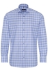 ETERNA LANGE MOUW OVERHEMD MODERN FIT COOL SHIRT TWILL BLAUW GERUIT