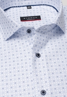ETERNA LANGE MOUW OVERHEMD MODERN FIT COOL SHIRT TWILL BLAUW PRINT