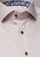 ETERNA LANGE MOUW OVERHEMD MODERN FIT GENTLE SHIRT TWILL BEIGE UNI