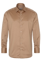 ETERNA LANGE MOUW OVERHEMD MODERN FIT GENTLE SHIRT TWILL BEIGE UNI