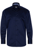 ETERNA LANGE MOUW OVERHEMD MODERN FIT GENTLE SHIRT TWILL BLAUW UNI