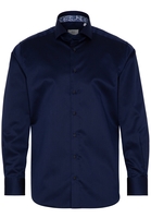 ETERNA LANGE MOUW OVERHEMD MODERN FIT GENTLE SHIRT TWILL BLAUW UNI