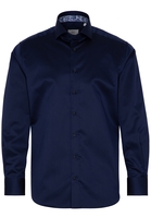 ETERNA LANGE MOUW OVERHEMD MODERN FIT GENTLE SHIRT TWILL BLAUW UNI