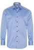 ETERNA LANGE MOUW OVERHEMD MODERN FIT GENTLE SHIRT TWILL BLAUW UNI